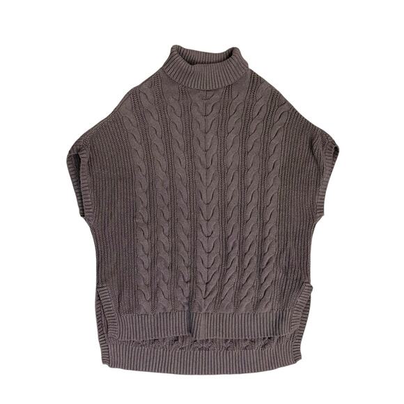 Pact Cableknit Organic Cotton Turtleneck Sweater Poncho M/L
Cinder Heather - Picture 2 of 6